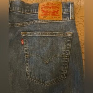 Levi's 505 Men's Classic Straight Leg Medium Wash Jeans, Size 36x34, EUC!